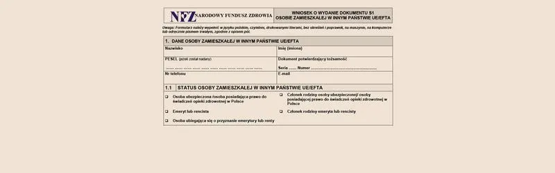 Jak uzyskać dokument S1