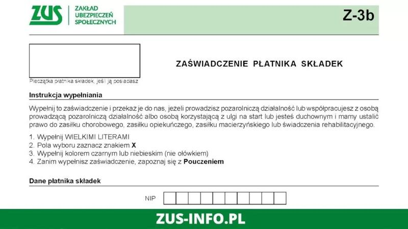 Terminy składania ZUS Z-3b