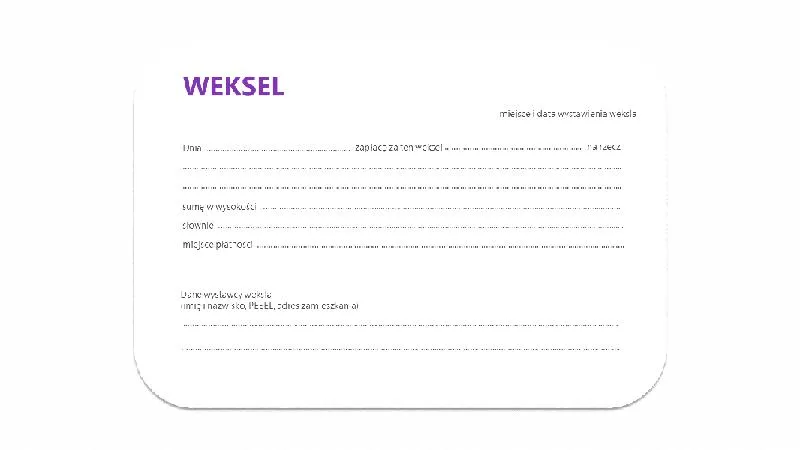 Wzory weksli